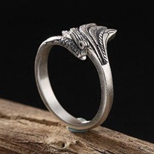100% 925 Silver Phoenix Open Adjustable Ring
